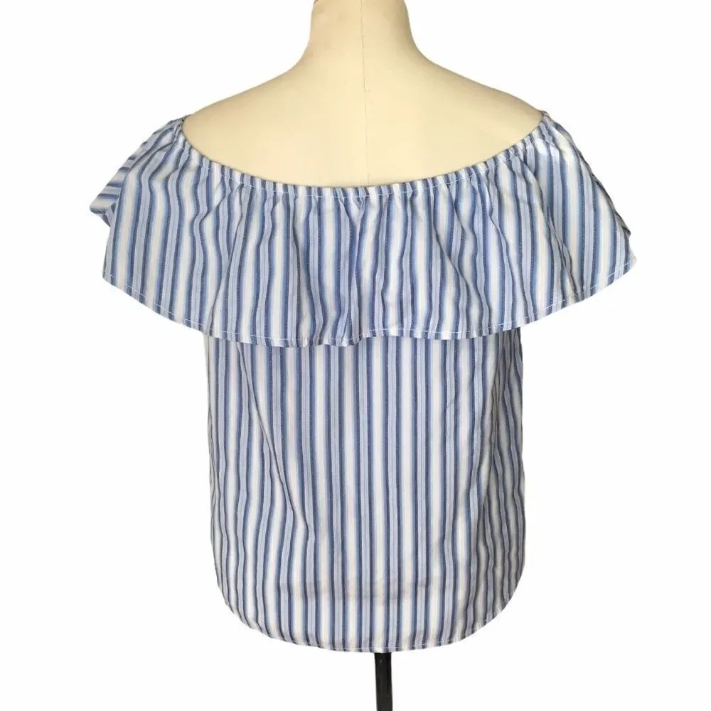 Altar'd State Striped Off Shoulder Top Size XS - Picture 2 of 3